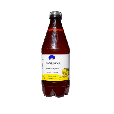Kombucha Pineapple Flavor – Natural Fermented Beverage (500ml) 6 pack